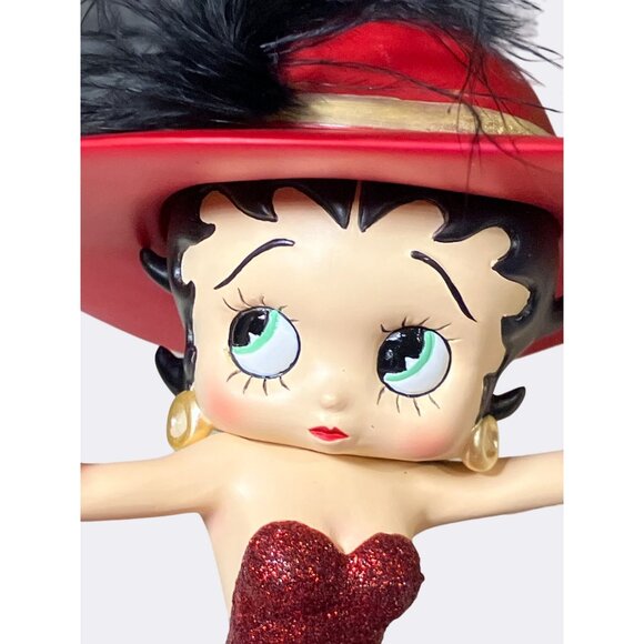 Betty Boop Lady In Red Sitting Fixing Hat Retired Figurine - Picture 4 of 12
